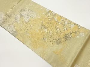 若松に梅・鳳凰模様織出し袋帯